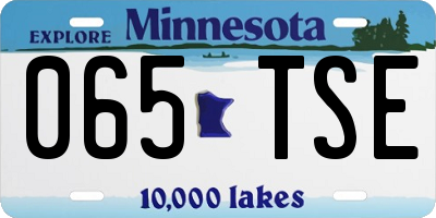 MN license plate 065TSE