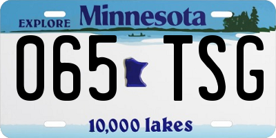 MN license plate 065TSG
