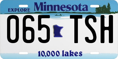 MN license plate 065TSH