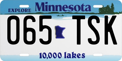 MN license plate 065TSK