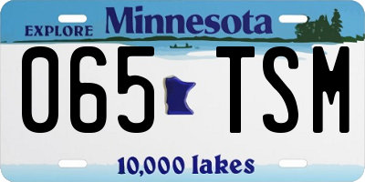 MN license plate 065TSM
