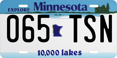 MN license plate 065TSN