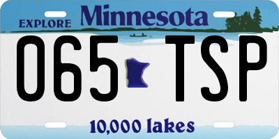 MN license plate 065TSP