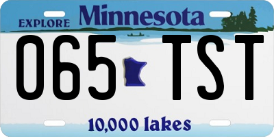 MN license plate 065TST