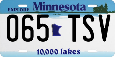 MN license plate 065TSV