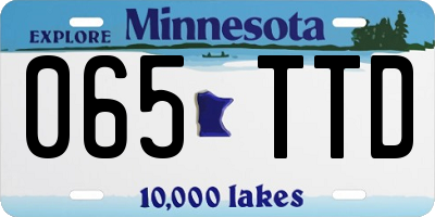 MN license plate 065TTD