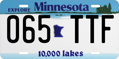 MN license plate 065TTF