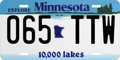 MN license plate 065TTW