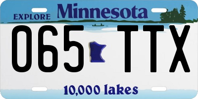 MN license plate 065TTX