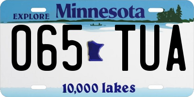 MN license plate 065TUA