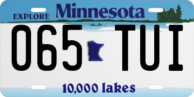 MN license plate 065TUI