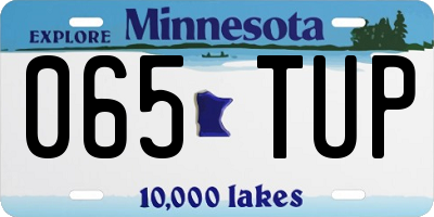 MN license plate 065TUP
