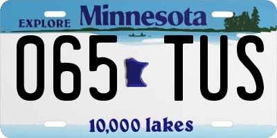 MN license plate 065TUS