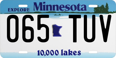 MN license plate 065TUV