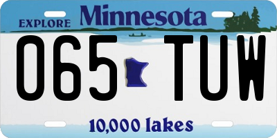 MN license plate 065TUW