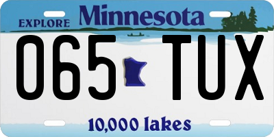 MN license plate 065TUX