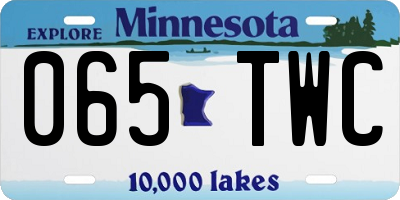 MN license plate 065TWC