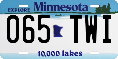 MN license plate 065TWI