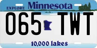 MN license plate 065TWT
