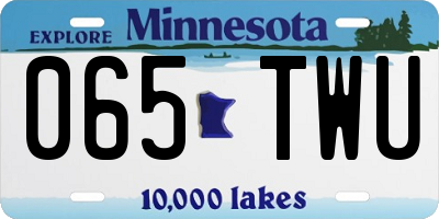 MN license plate 065TWU