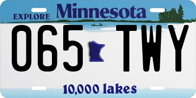 MN license plate 065TWY
