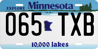 MN license plate 065TXB