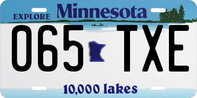 MN license plate 065TXE