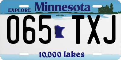 MN license plate 065TXJ