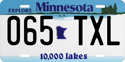 MN license plate 065TXL