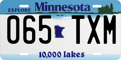 MN license plate 065TXM