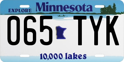 MN license plate 065TYK