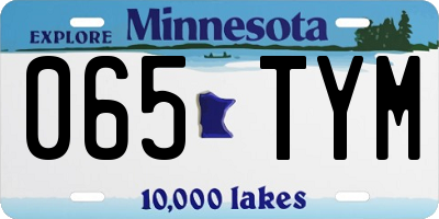MN license plate 065TYM