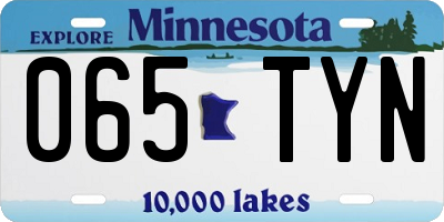 MN license plate 065TYN