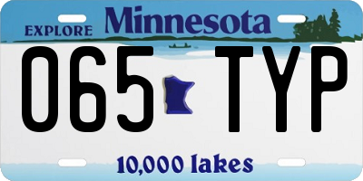 MN license plate 065TYP