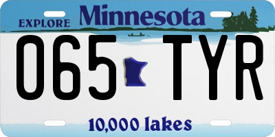 MN license plate 065TYR