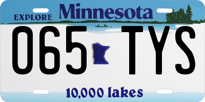MN license plate 065TYS
