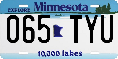MN license plate 065TYU