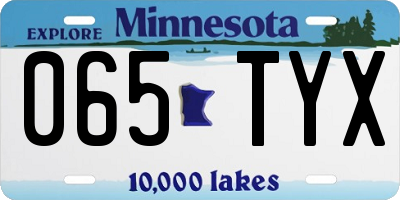 MN license plate 065TYX