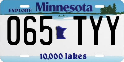 MN license plate 065TYY