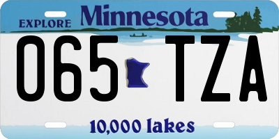 MN license plate 065TZA