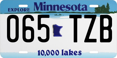 MN license plate 065TZB