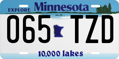 MN license plate 065TZD