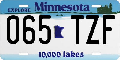 MN license plate 065TZF