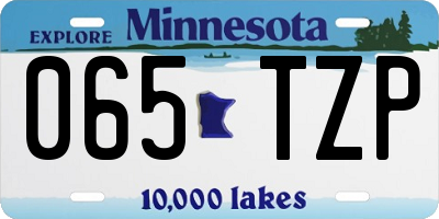 MN license plate 065TZP