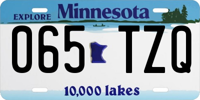 MN license plate 065TZQ