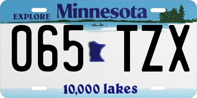 MN license plate 065TZX