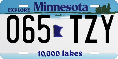 MN license plate 065TZY