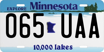 MN license plate 065UAA