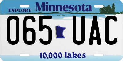 MN license plate 065UAC