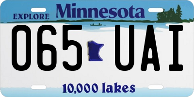 MN license plate 065UAI